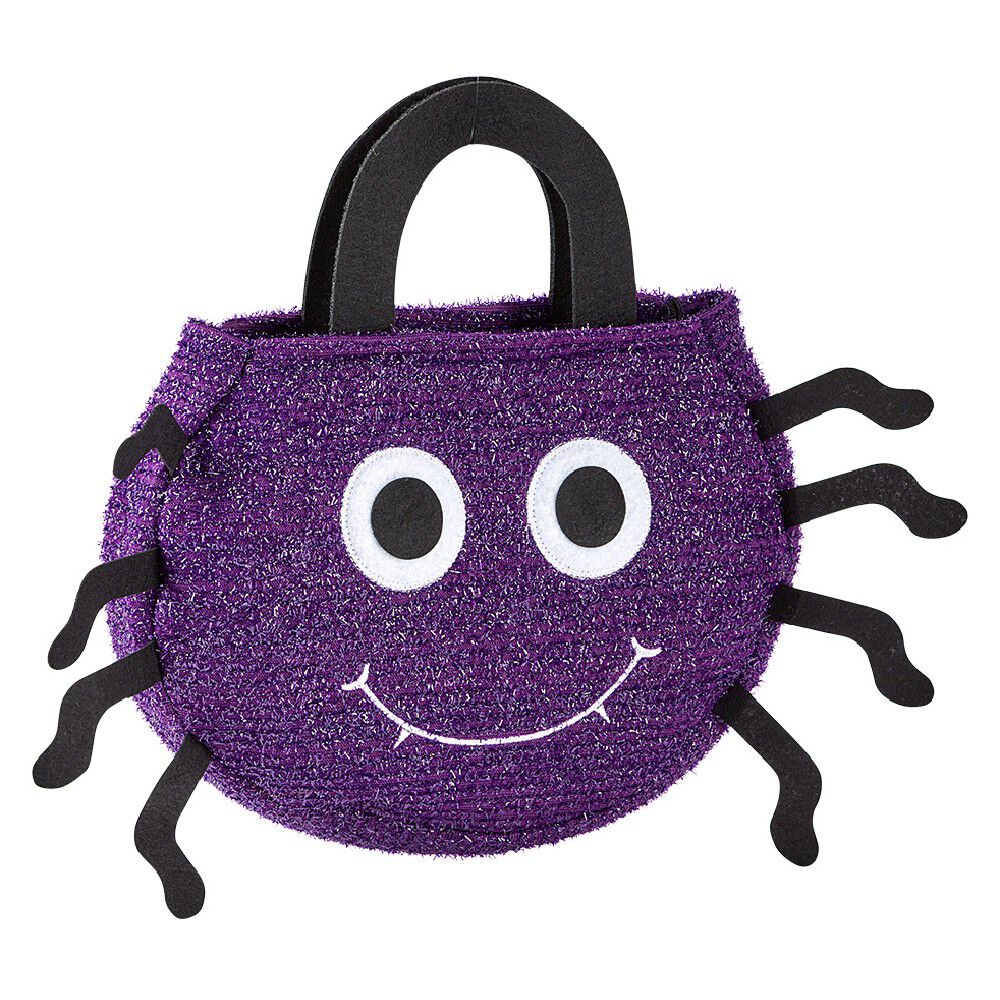 Sac à bonbons Halloween araignée violet