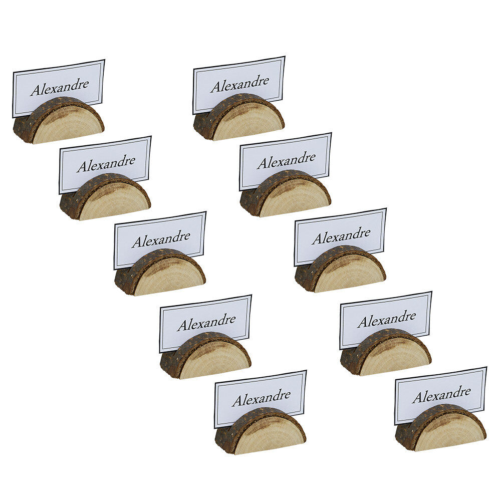 Marque place b&ucirc;che bois marron x10