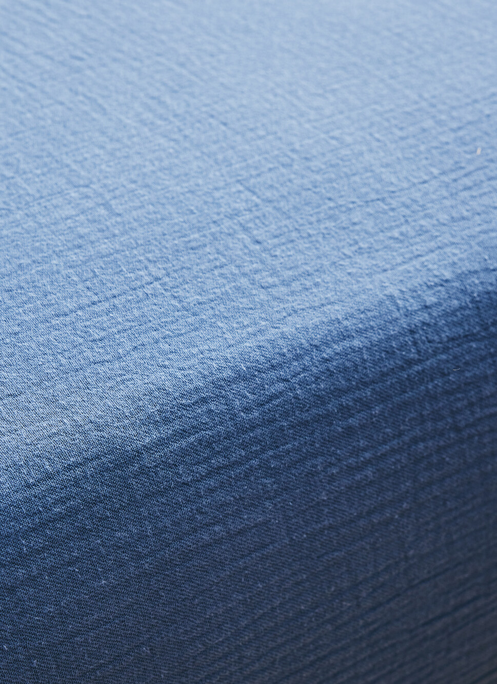 DRAP HOUSSE EN DOUBLE GAZE INDIGO