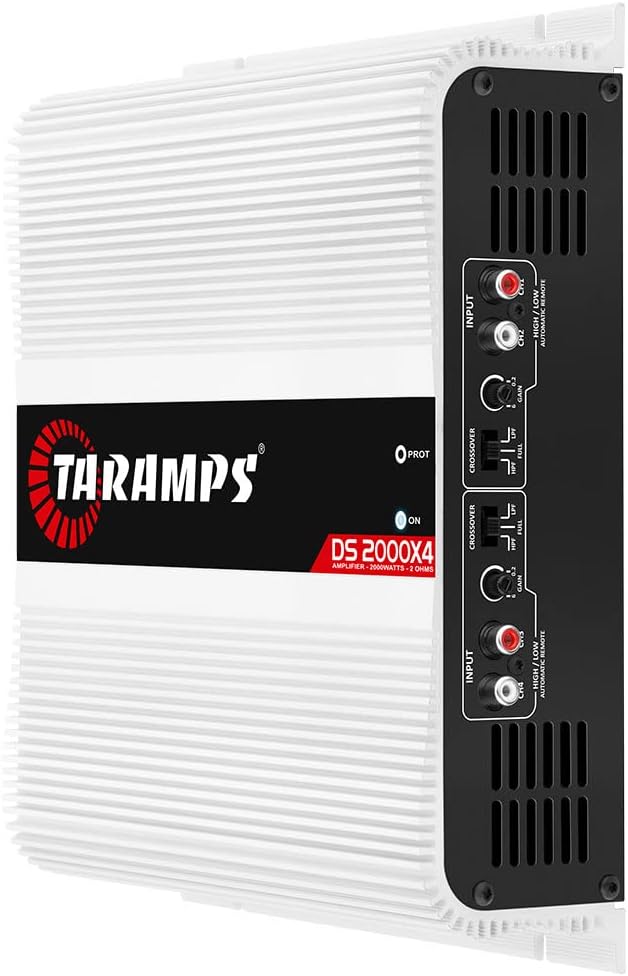 Taramp's DS 2000x4 2 Ohms 2000 Watts RMS 4-Channel 500x4 Watts RMS  Class D Full Range  Crossover High / Low Pass Fixed Bridgedable Car Audio Amplifier