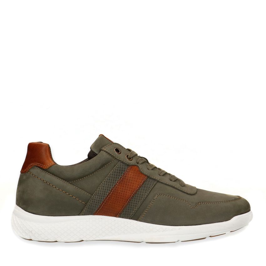 No Stress Groene nubuck sneakers