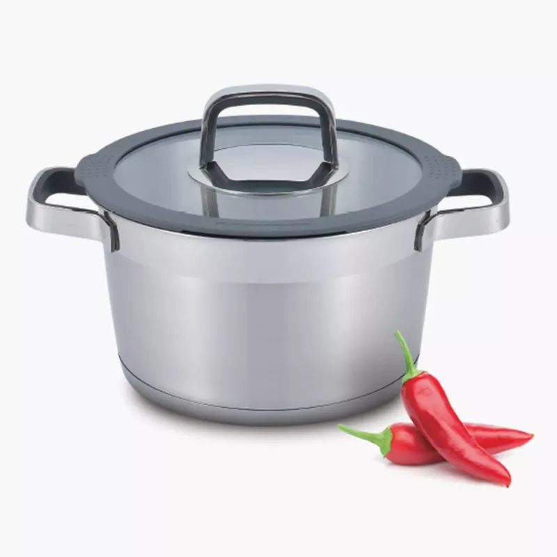 Garnek z pokrywką DUKA ESKIL 8500 ml srebrny stal nierdzewna