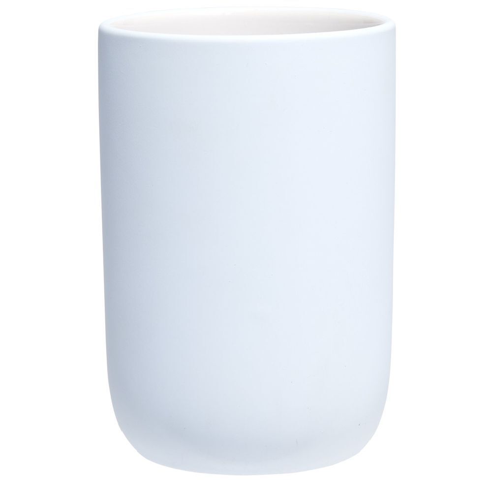 Gobelet céramique bleu clair intérieur blanc Ø6,8xH10cm