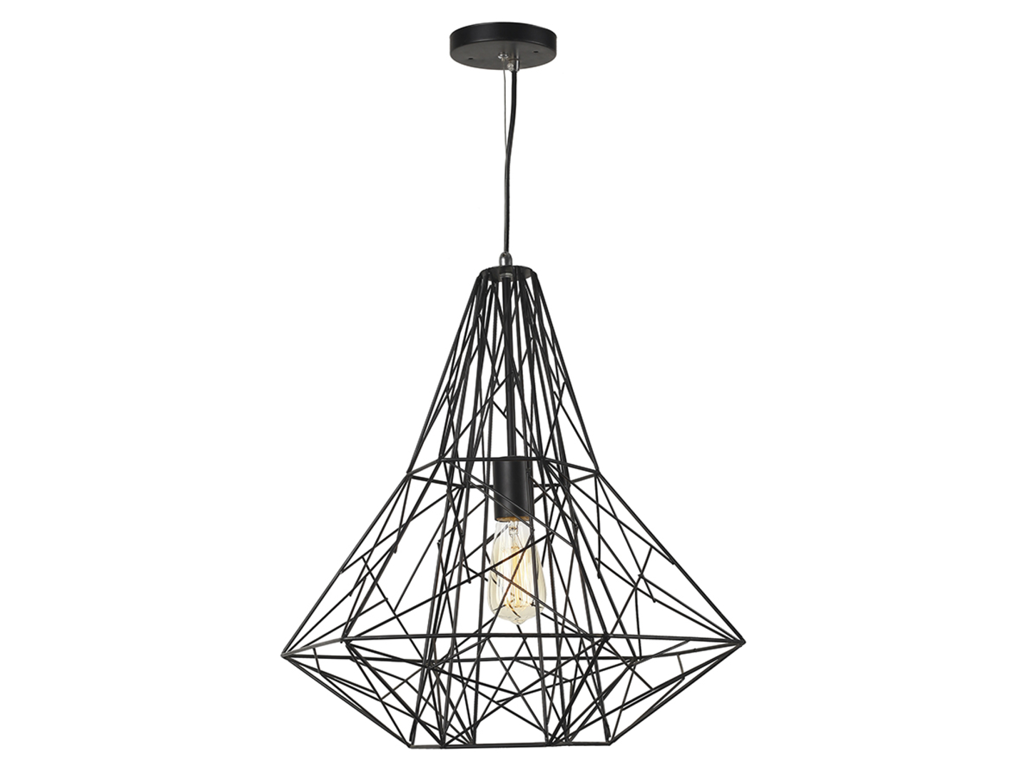 Lampa wisząca Wire metalowa czarna