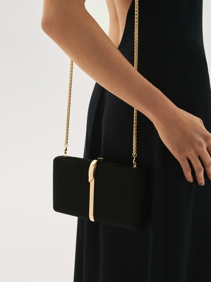 Ladies' black clutch bag