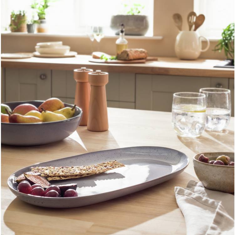 Habitat Evora Stoneware Serving Platter - Blue