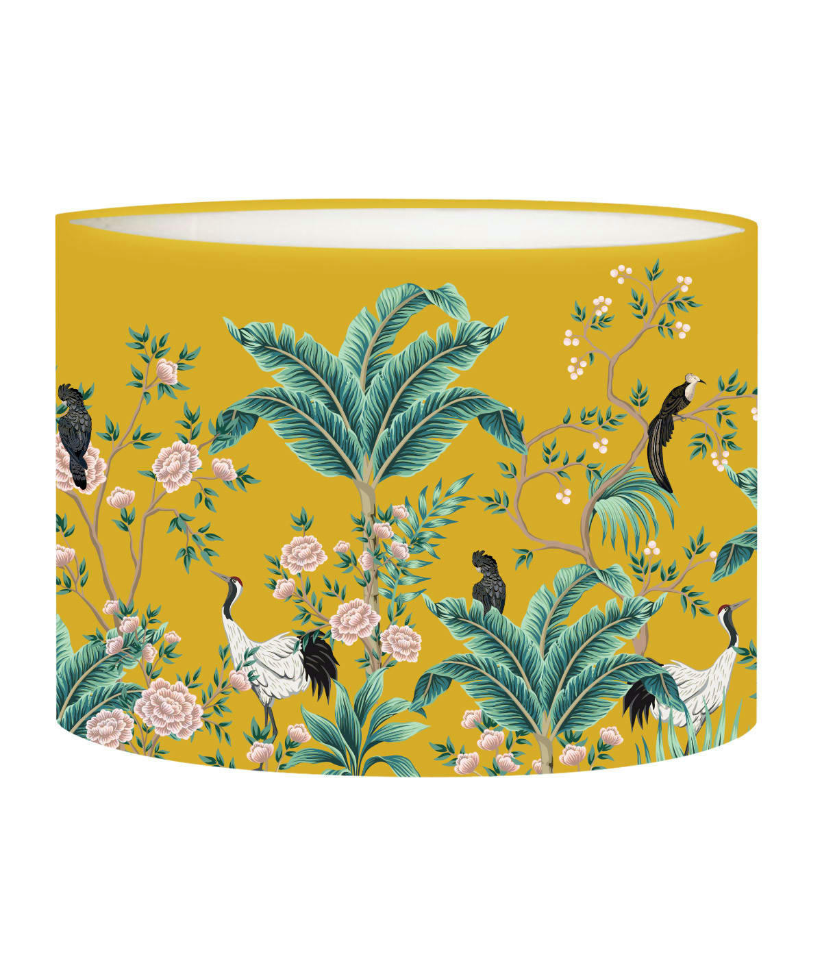 COLORS - Abat-jour chevet Jungle Jaune Moutarde D: 25 x H: 20