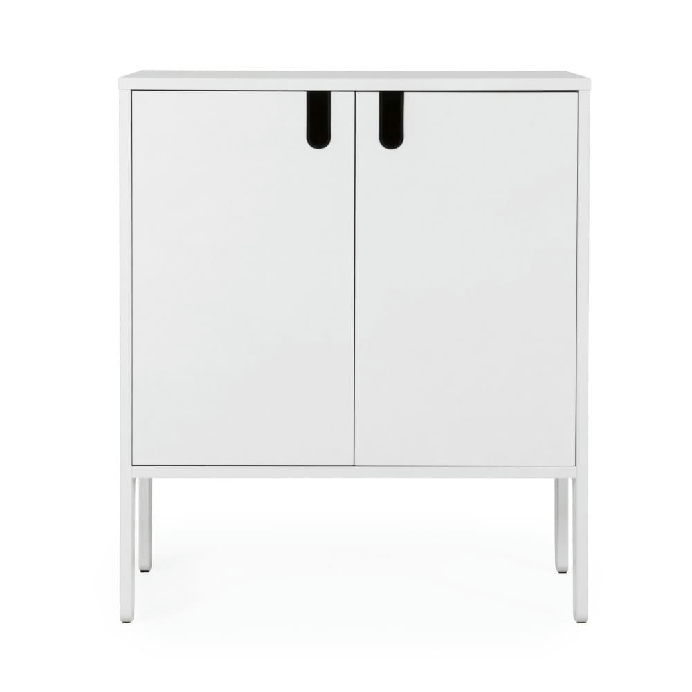 UNO - Petit buffet en bois 2 portes L80cm blanc