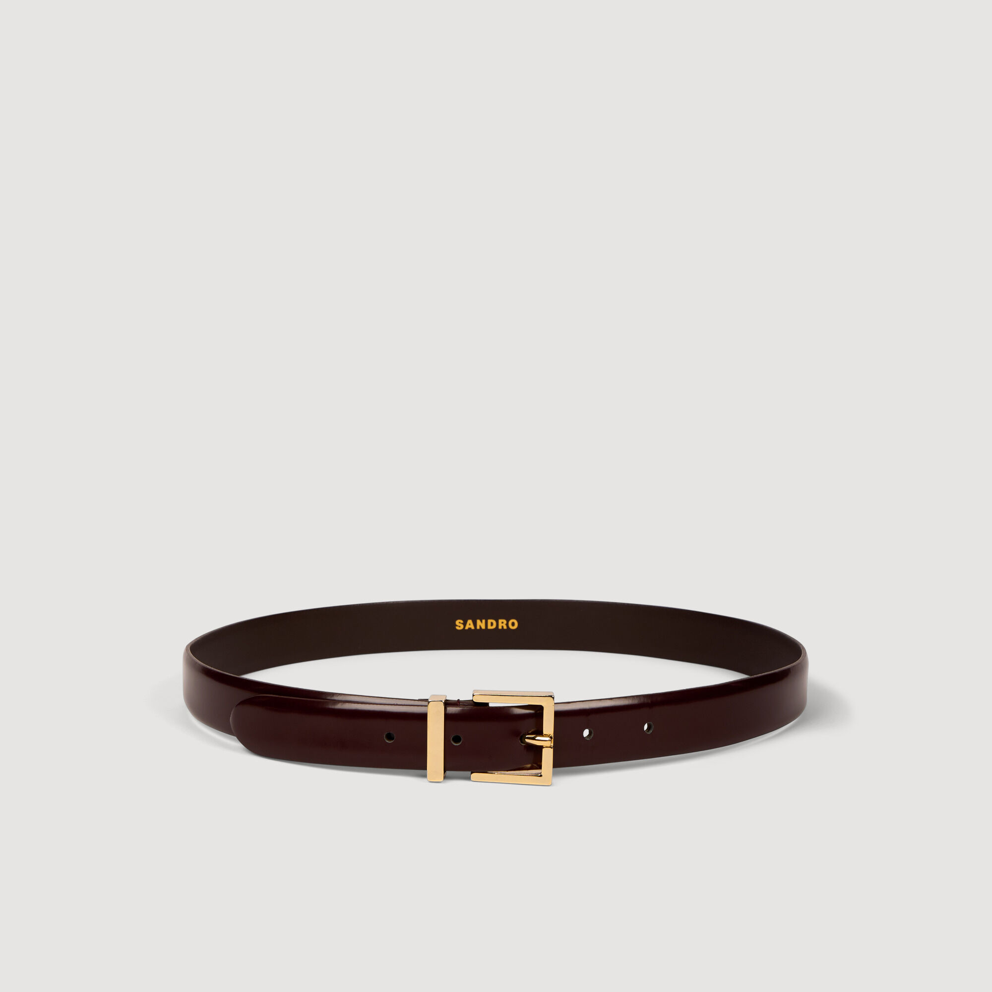 Ceinture en cuir lisse boucle métal