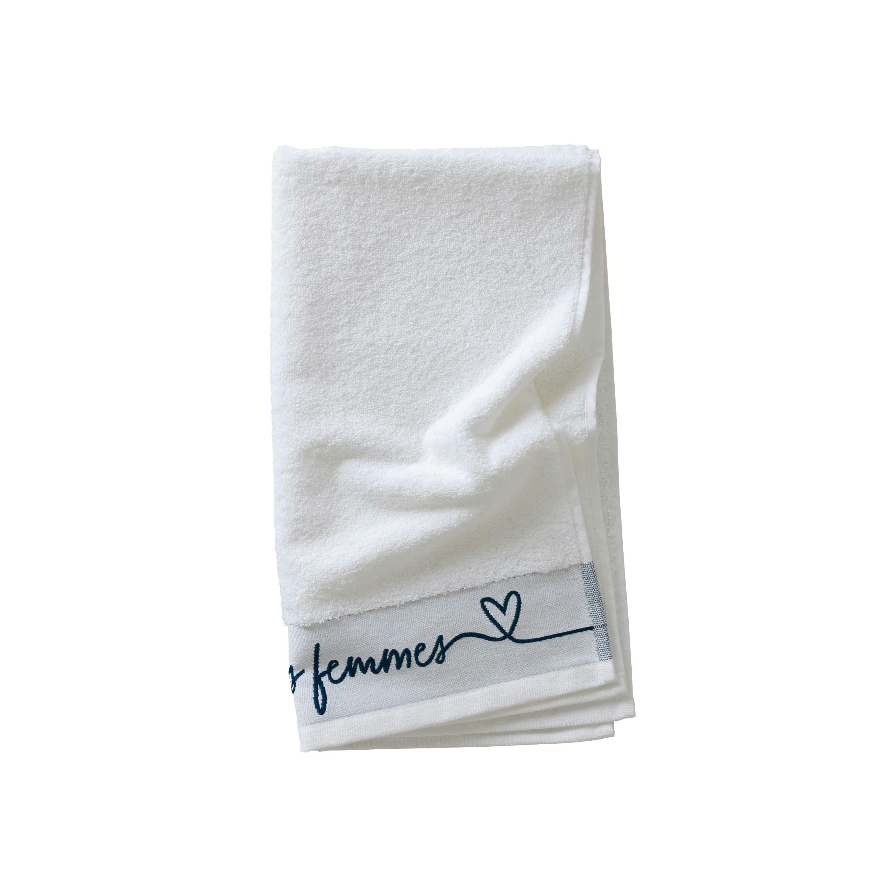 SIMONES - Drap de bain bouclette de coton bouclette blanc 70 x 120 cm