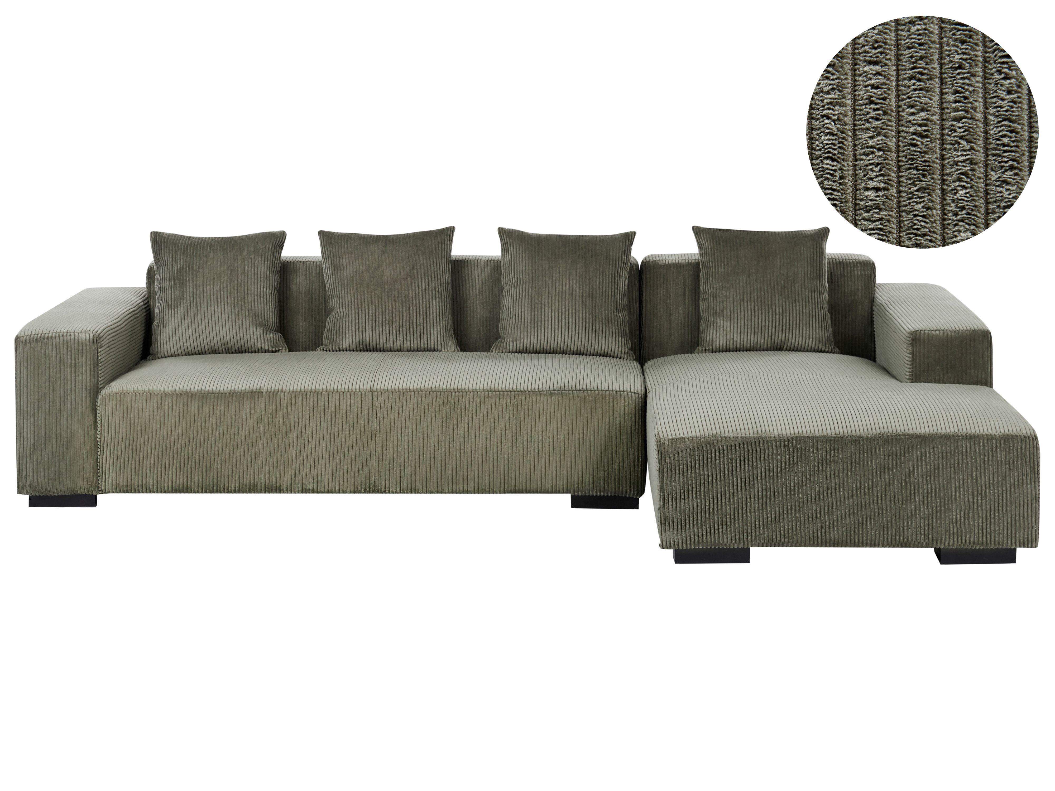 Ottoman LUNGO Corduroy Green