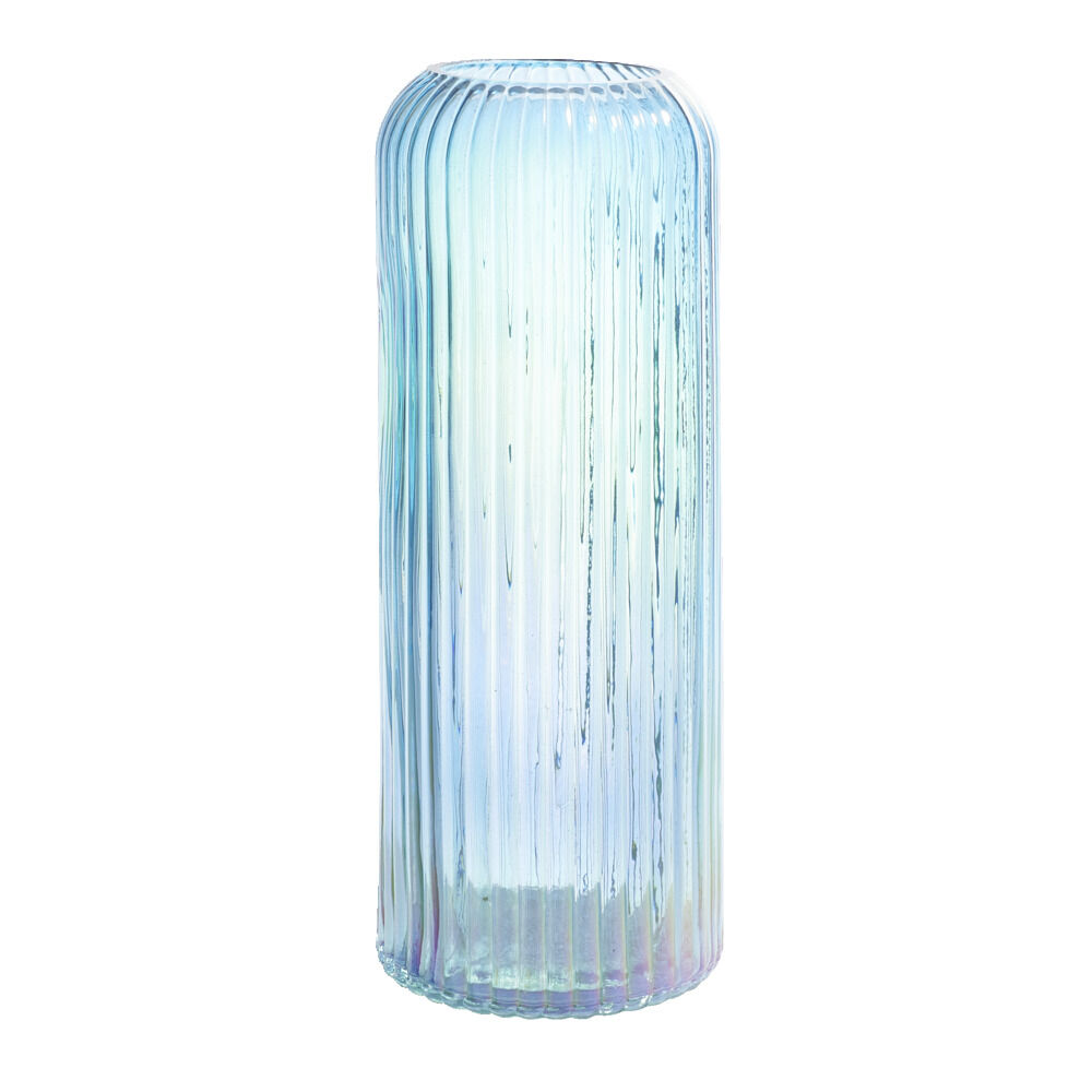 Vase en verre coloré Ø10xH25cm (2 modèles)