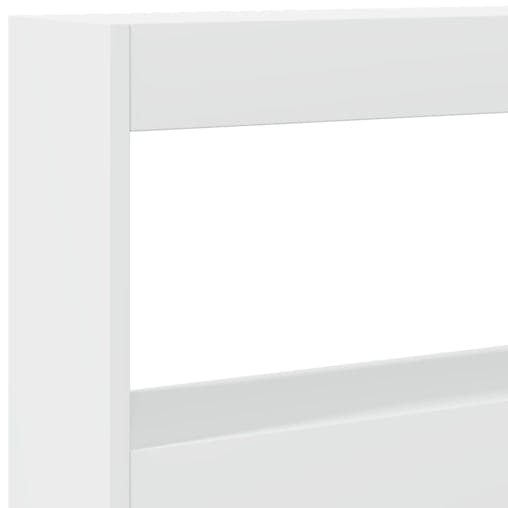 NNEVL Headboard Cabinet with LED White 160x17x102 cm