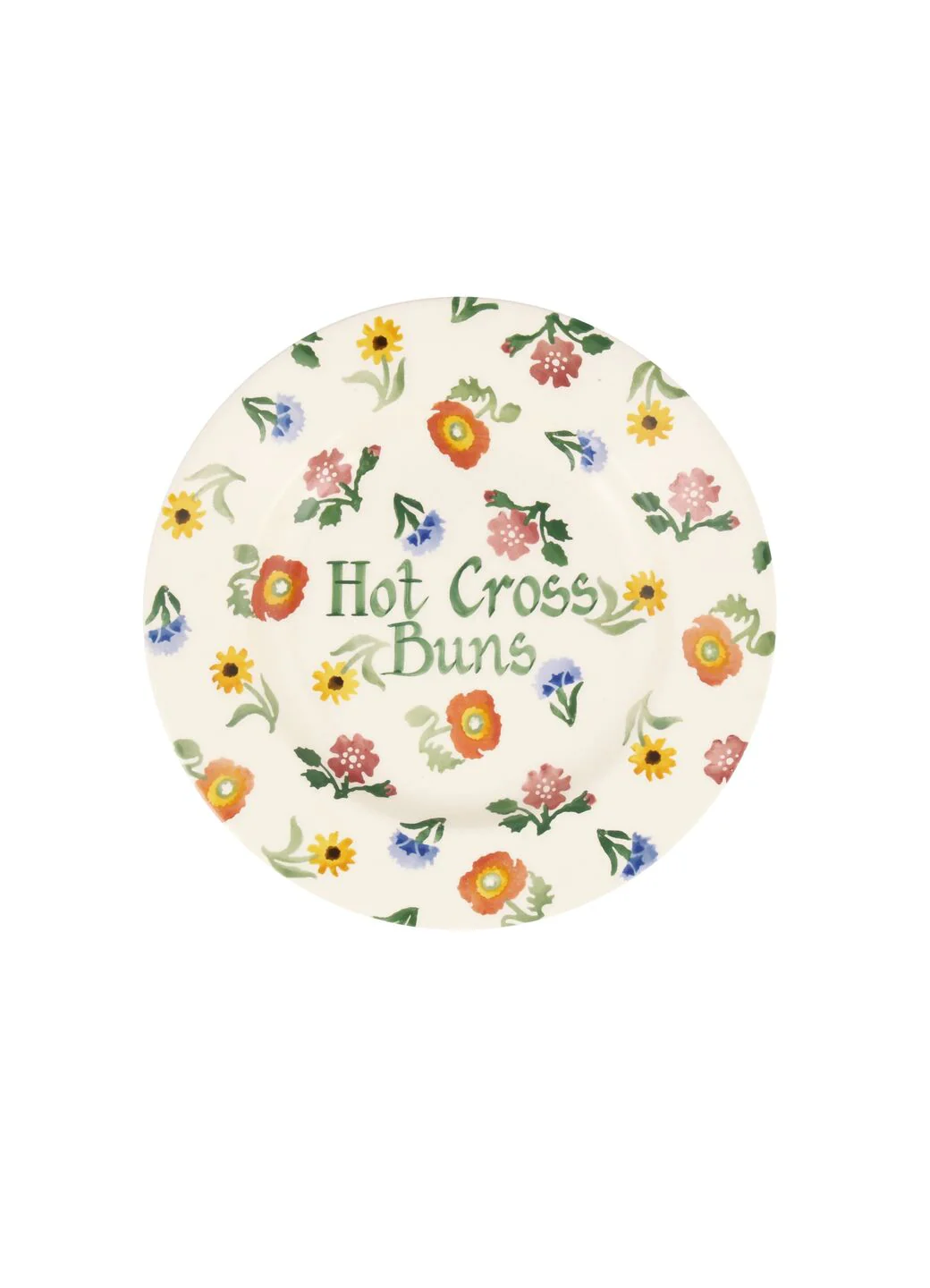 Personalised Poppies & Pinks Medium Dinner Plate, 8.5 Inch