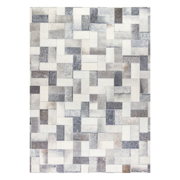 Dywan PATCHWORK 21723 szary - Skóra bydlęca, Deski120x170 cm