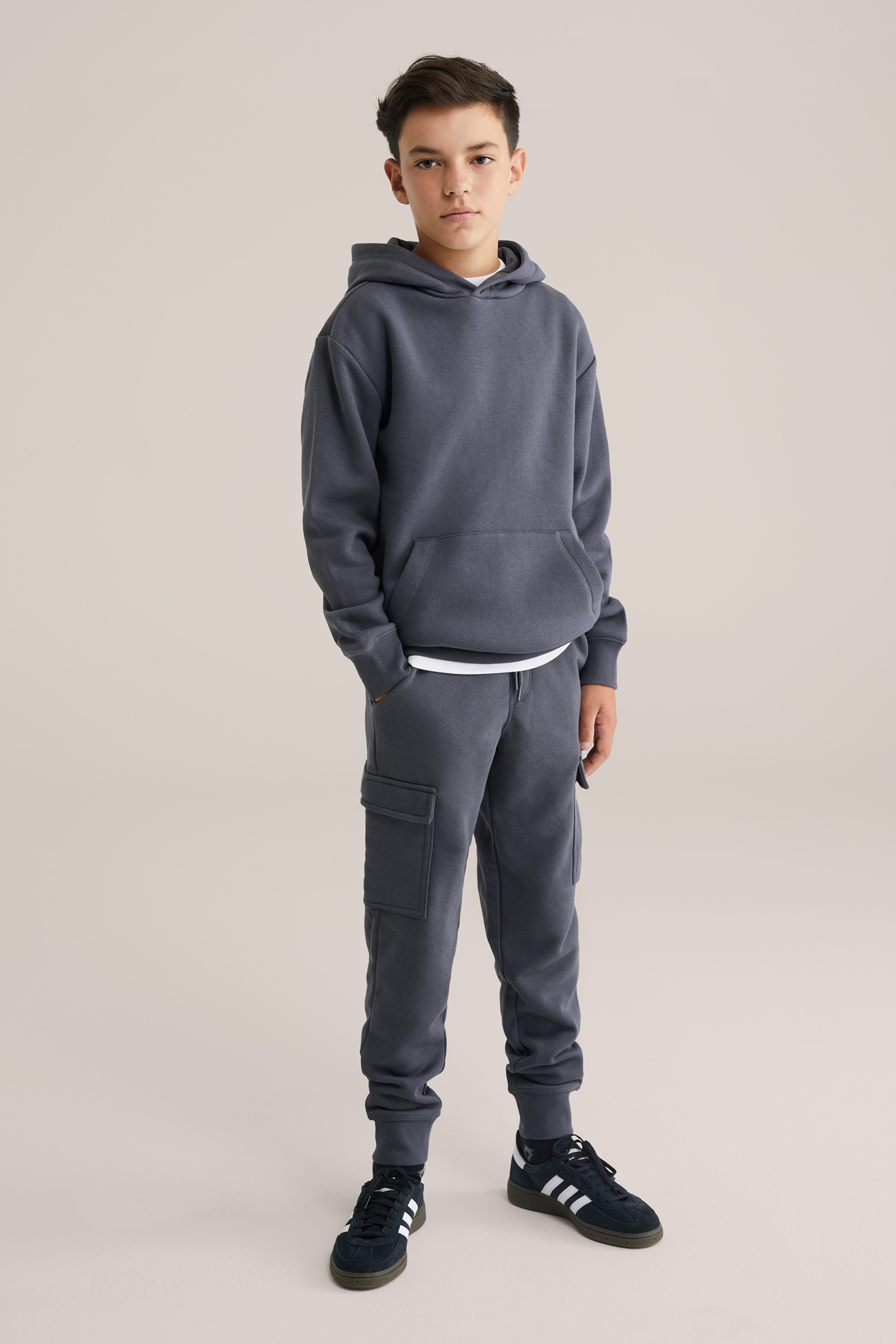 Jongens regular fit joggingbroek met cargozakken