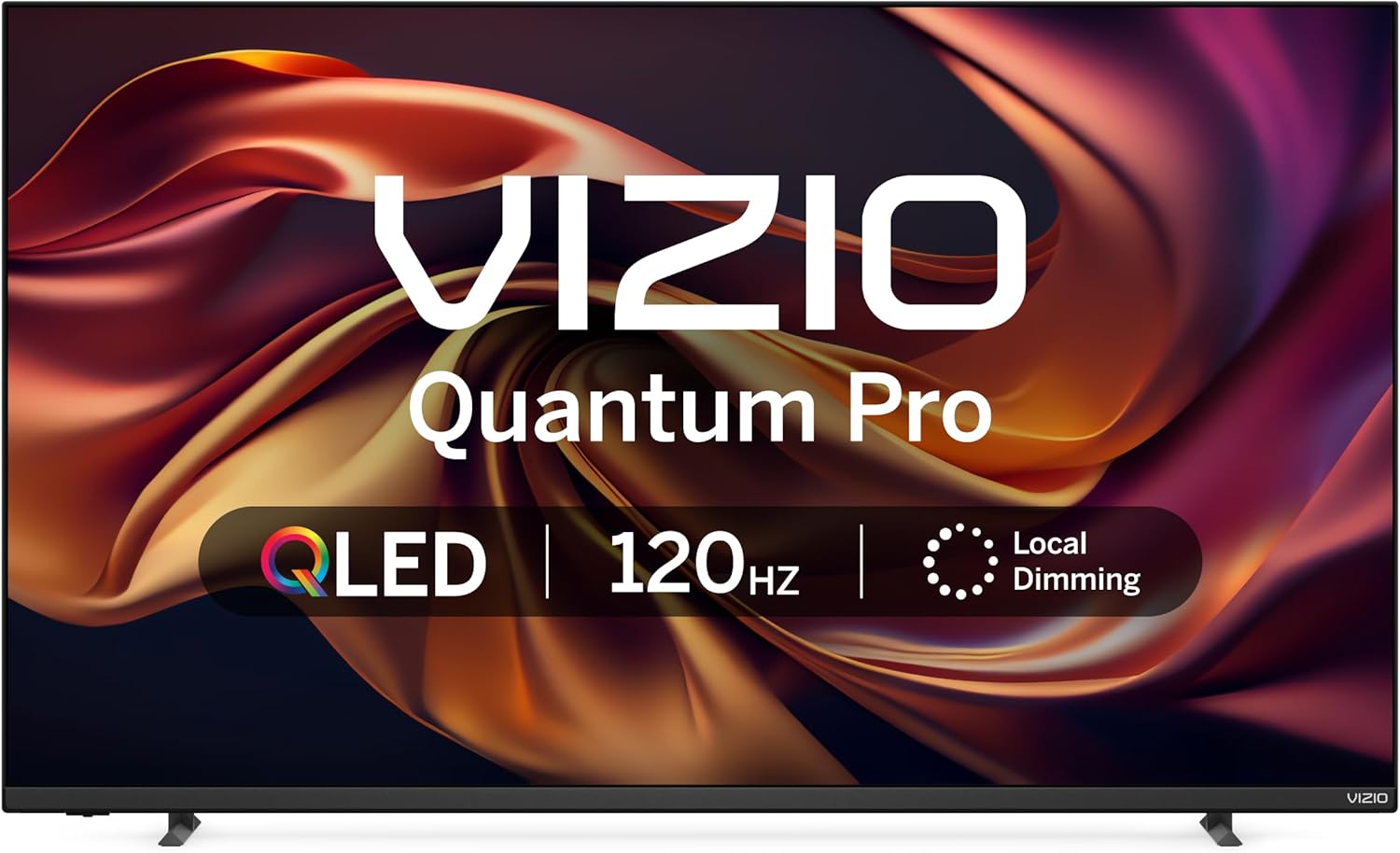 VIZIO 50-inch Quantum Pro 4K 120Hz QLED HDR10+ Smart TV with Dolby Vision  Active Full Array  240Hz @ 1080p PC Gaming  WiFi 6E  Apple AirPlay  Chromecast Built-in  M50QXM-K01  2023 Model