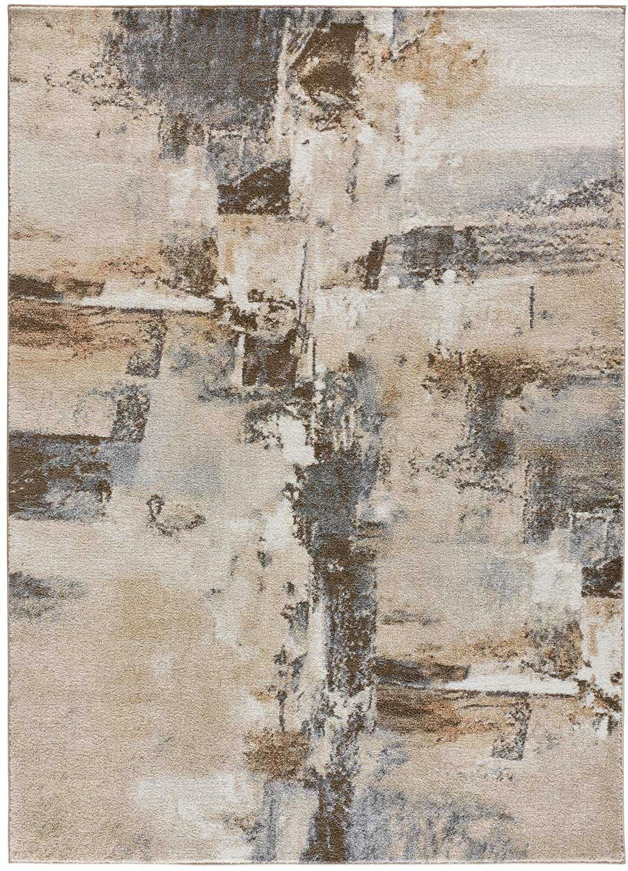 AYDIN - Tapis abstrait en beige, 140X200 cm