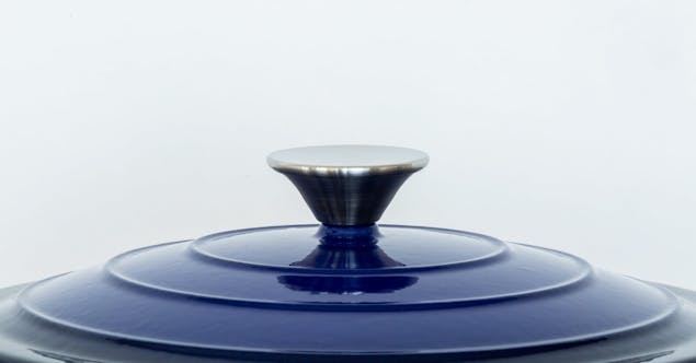 26cm Enamelled Cast Iron French Oven Casserole (4.7L) - Blue