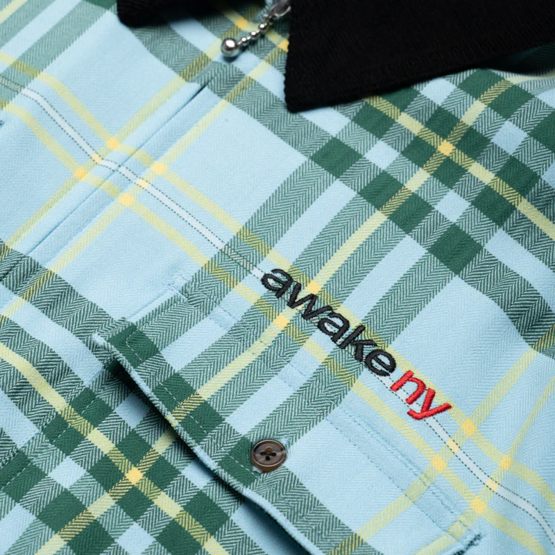 Awake NY Plaid Flannel Shirt - Turquoise
