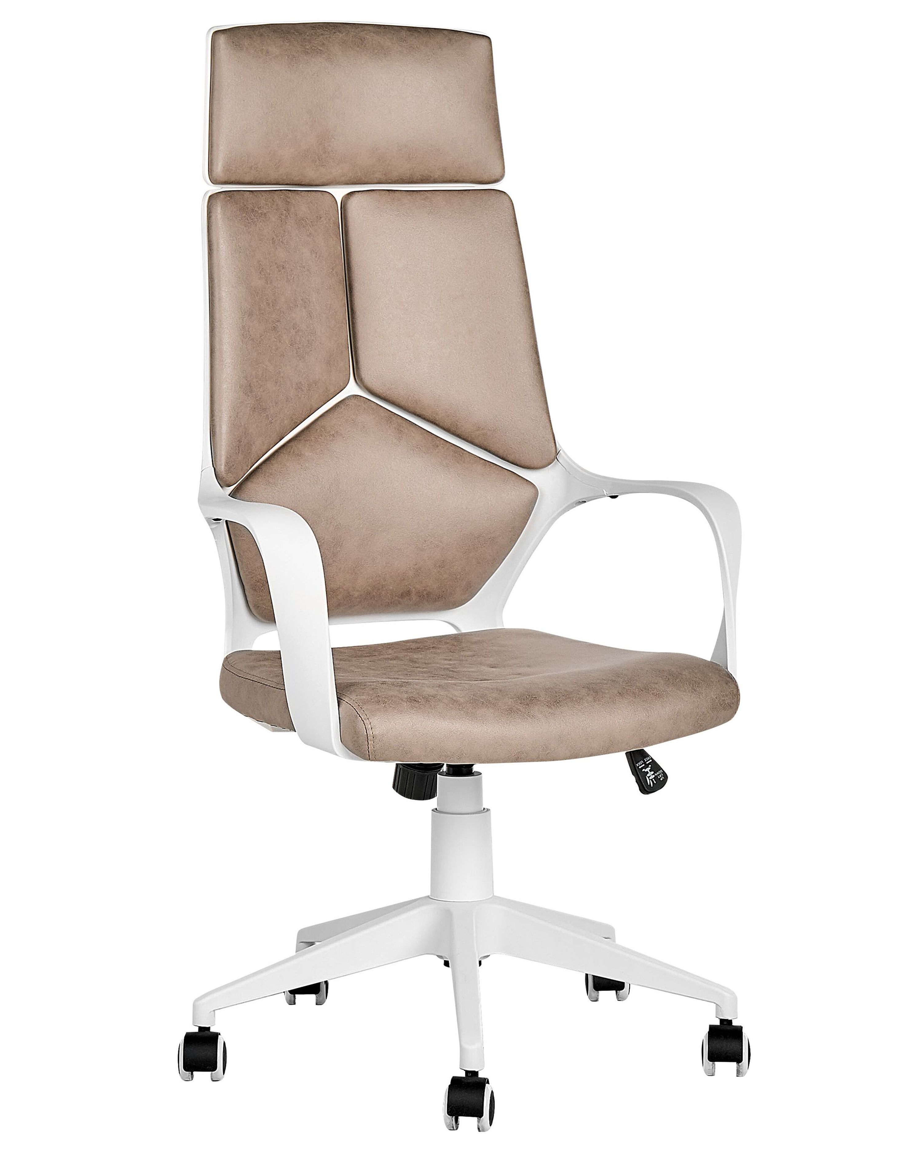 Office Chair DELIGHT Faux Suede Sand Beige