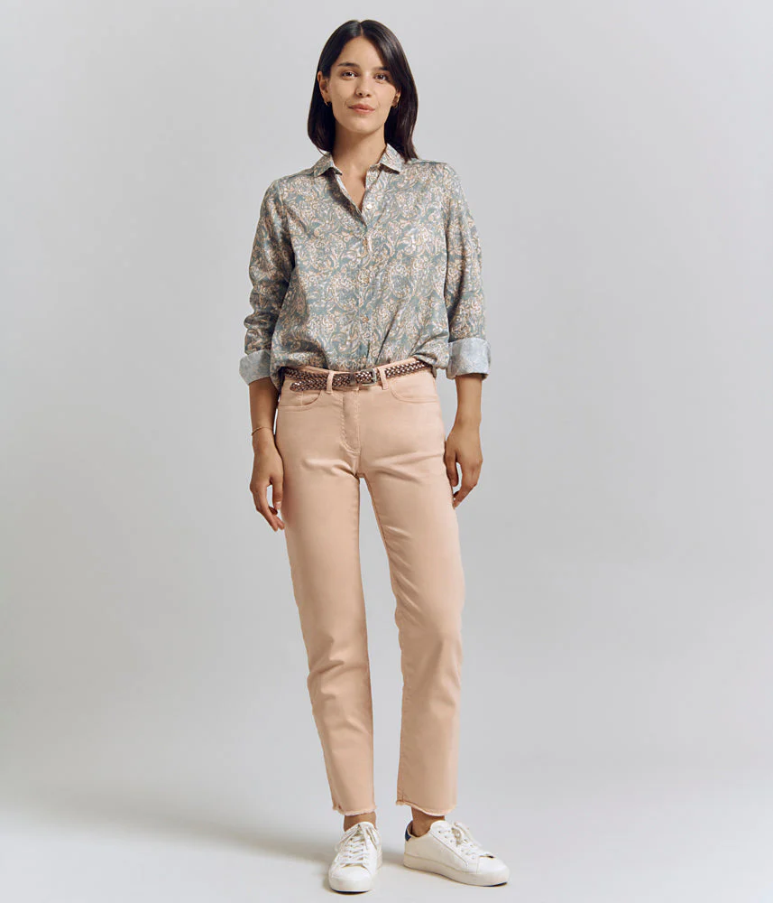 Pantalon 7/8ème en coton stretch PIEMON/83248/111