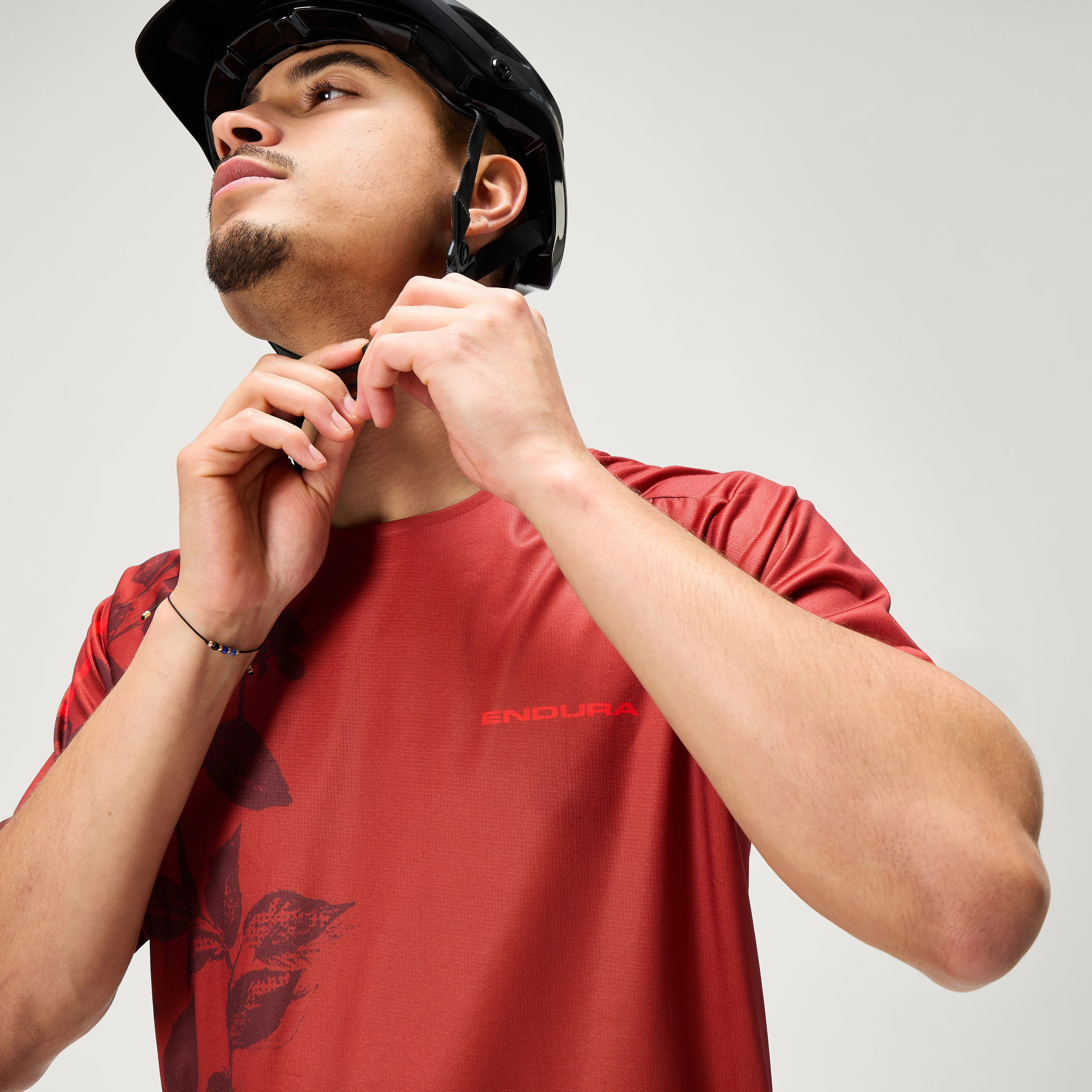 Men's Ltd Botanic Print S/S Tee - Brick Red