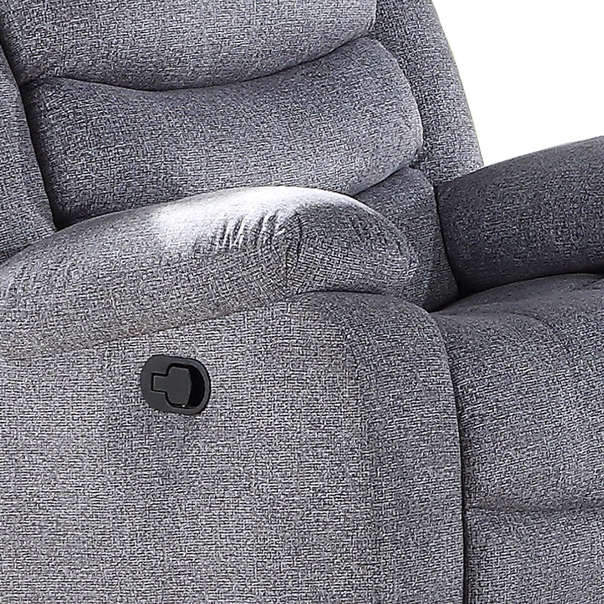 Fabric Upholstered Glider Recliner with Power Footrest, Gray