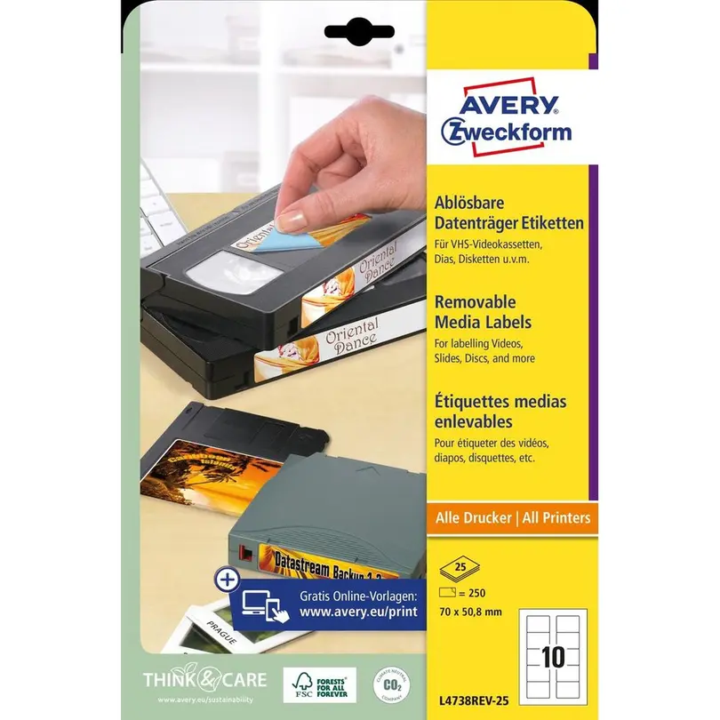 Etiketten 25er-Set Avery Zweckform