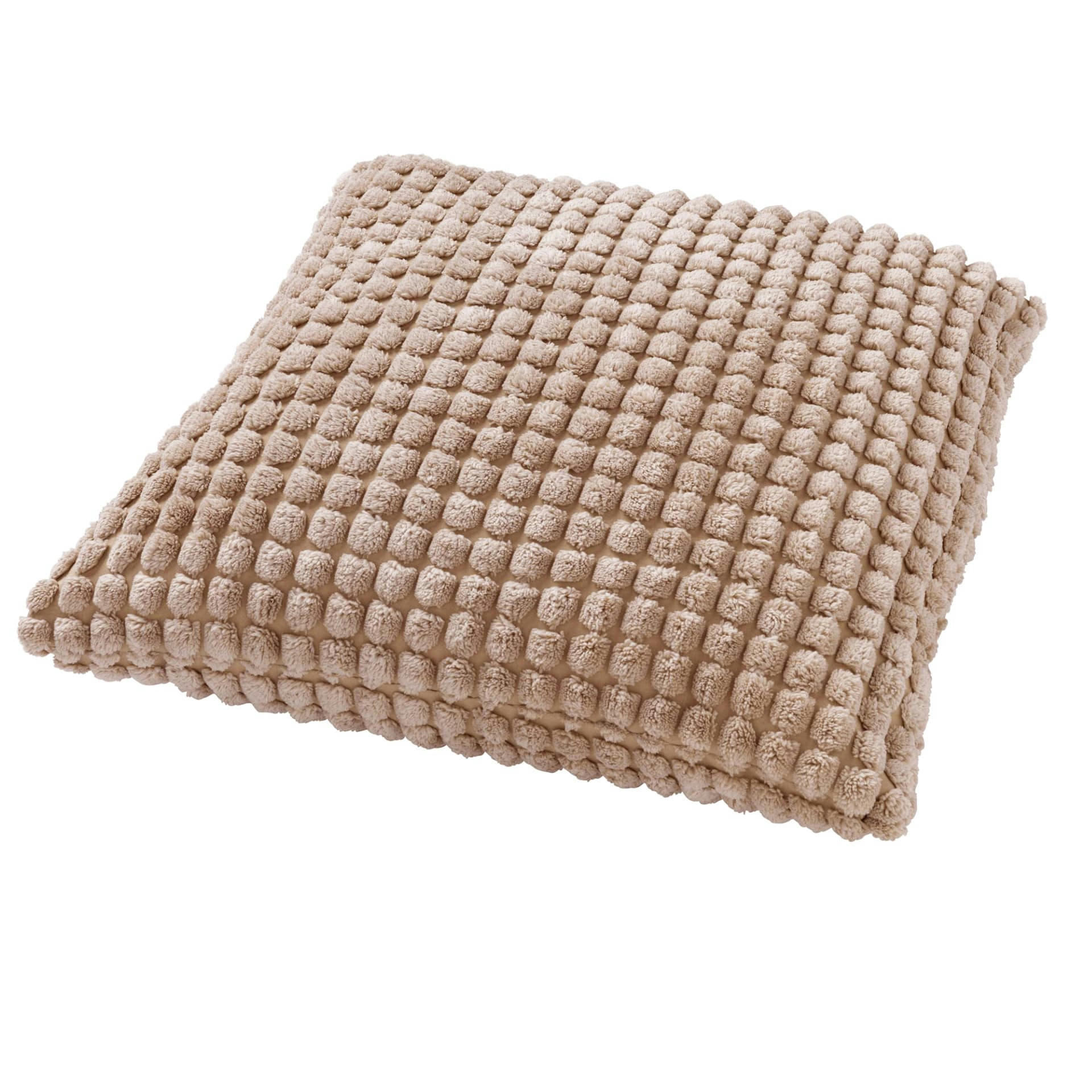 - Coussin - beige en velours 45x45 cm uni