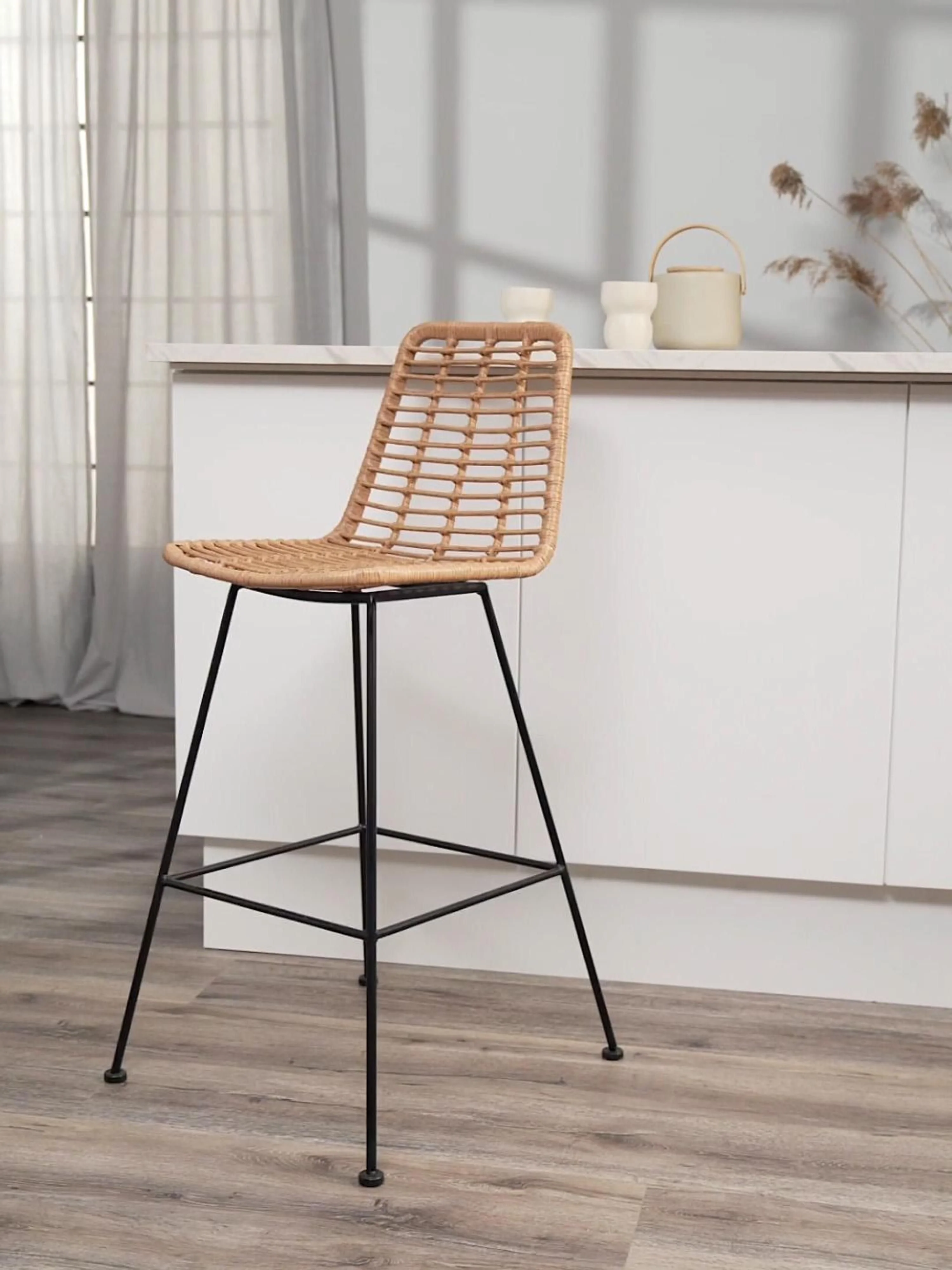 Polyrattan-Barstuhl Costa