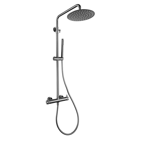 Colonne de douche mécanique avec barre extensible SKY BATH gris mat PVD série DIAMOND