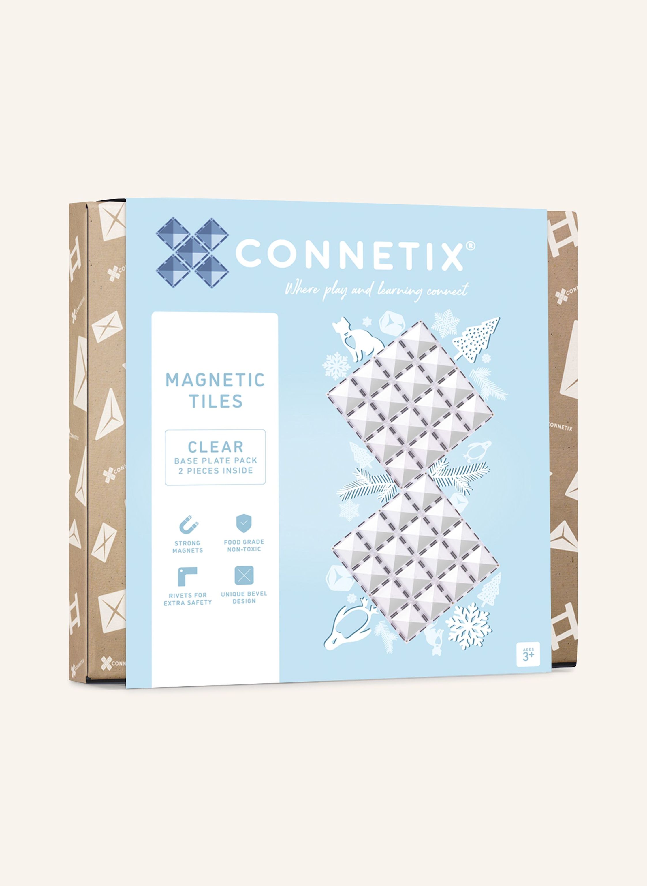 Connetix Grundplatten-Set CLEAR