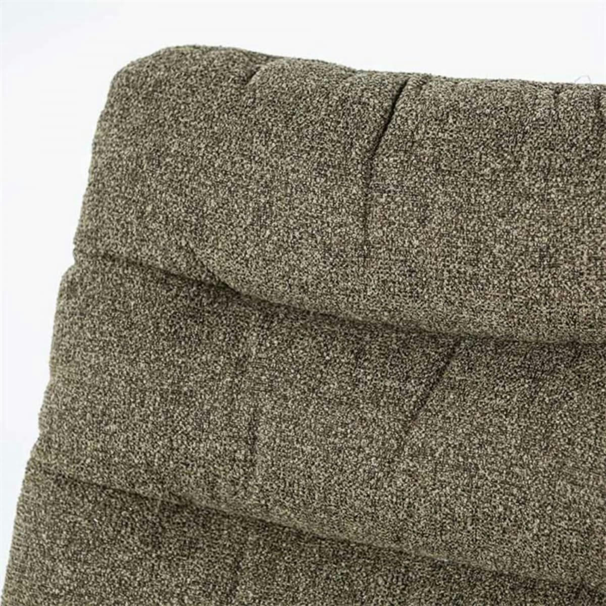 ISOR - Chaise moderne rembourrée en tissu matelassé marron