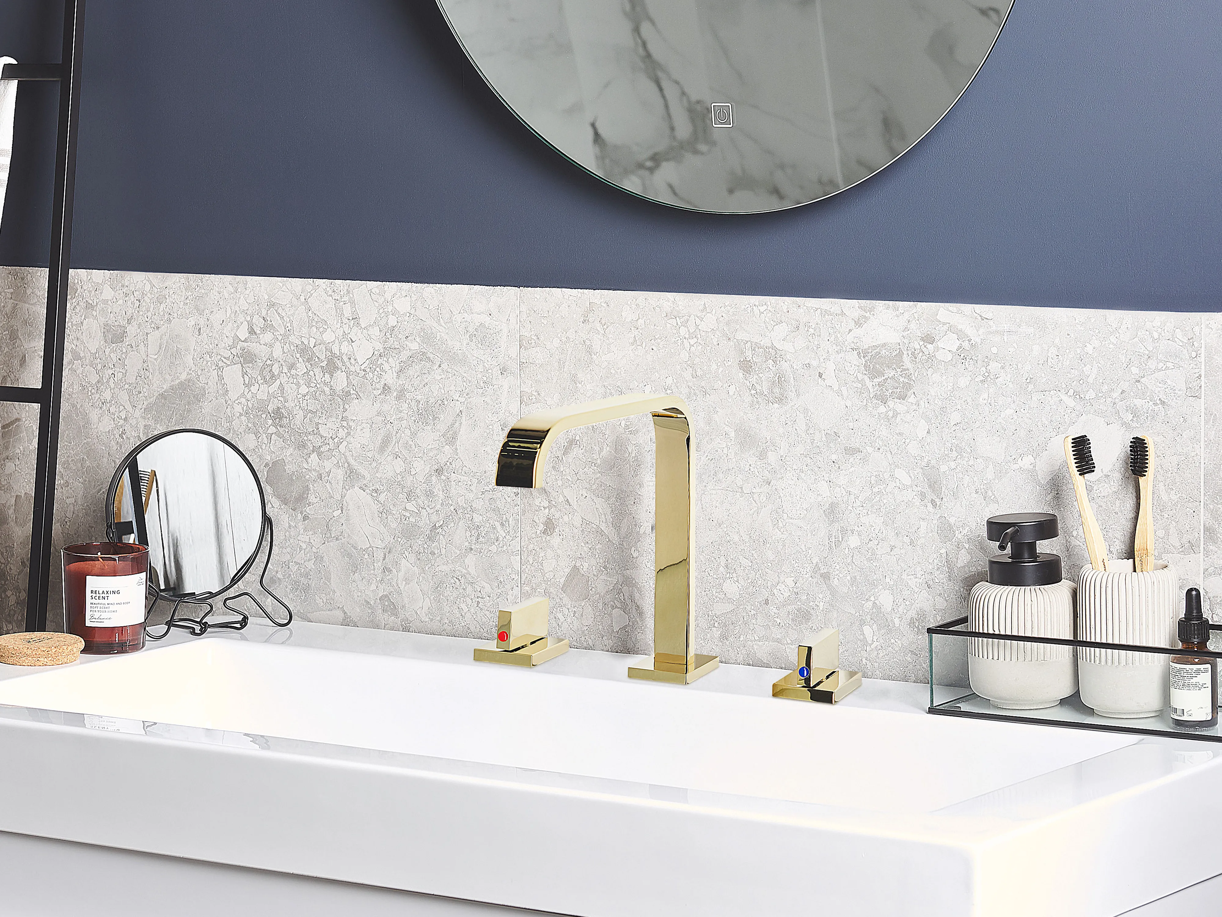 Basin Mixer Tap KAGERA Brass Gold