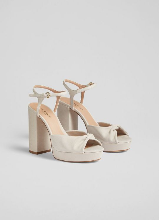 Rosa Metallic Suede Platform Sandals