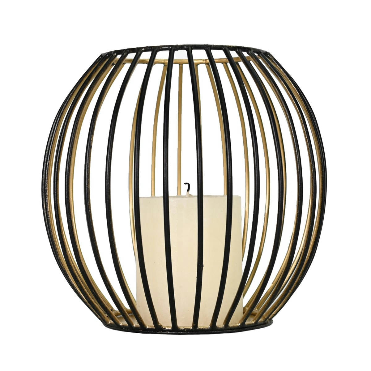 KEMI GOLD - Photophore métal rond 18x17 cm