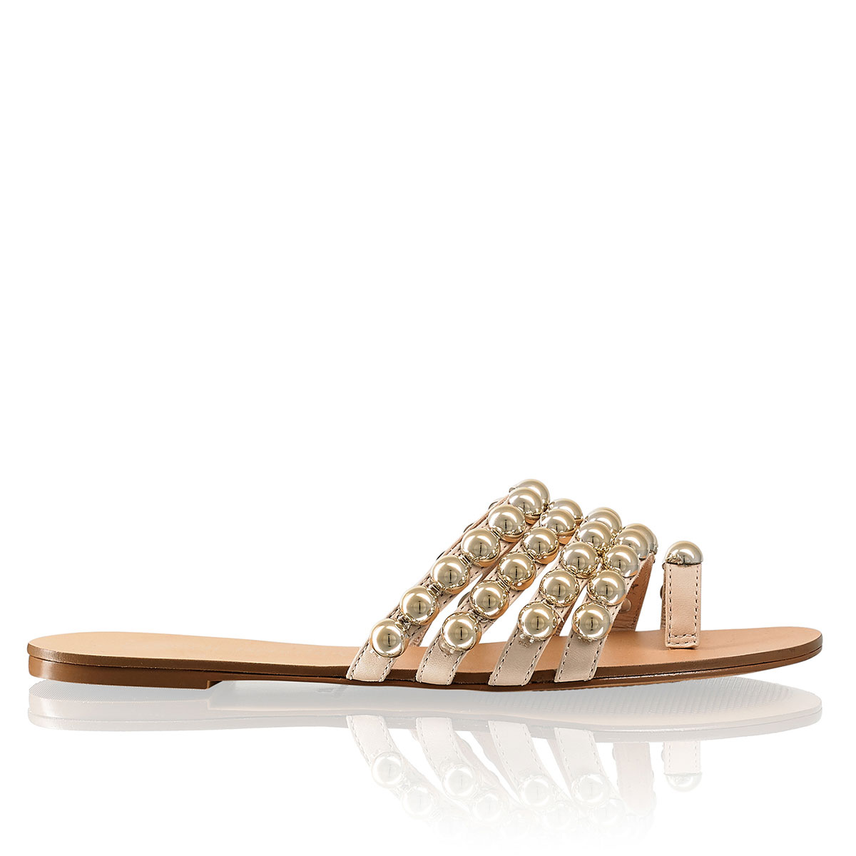 Russell & Bromley SOLITAIRE Studded Flat Sandal