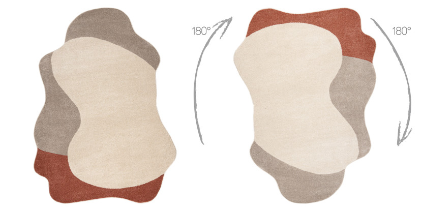 Dywan FUSION 5710 krem / terakota Shape - Abstrakcja, 160x220 cm