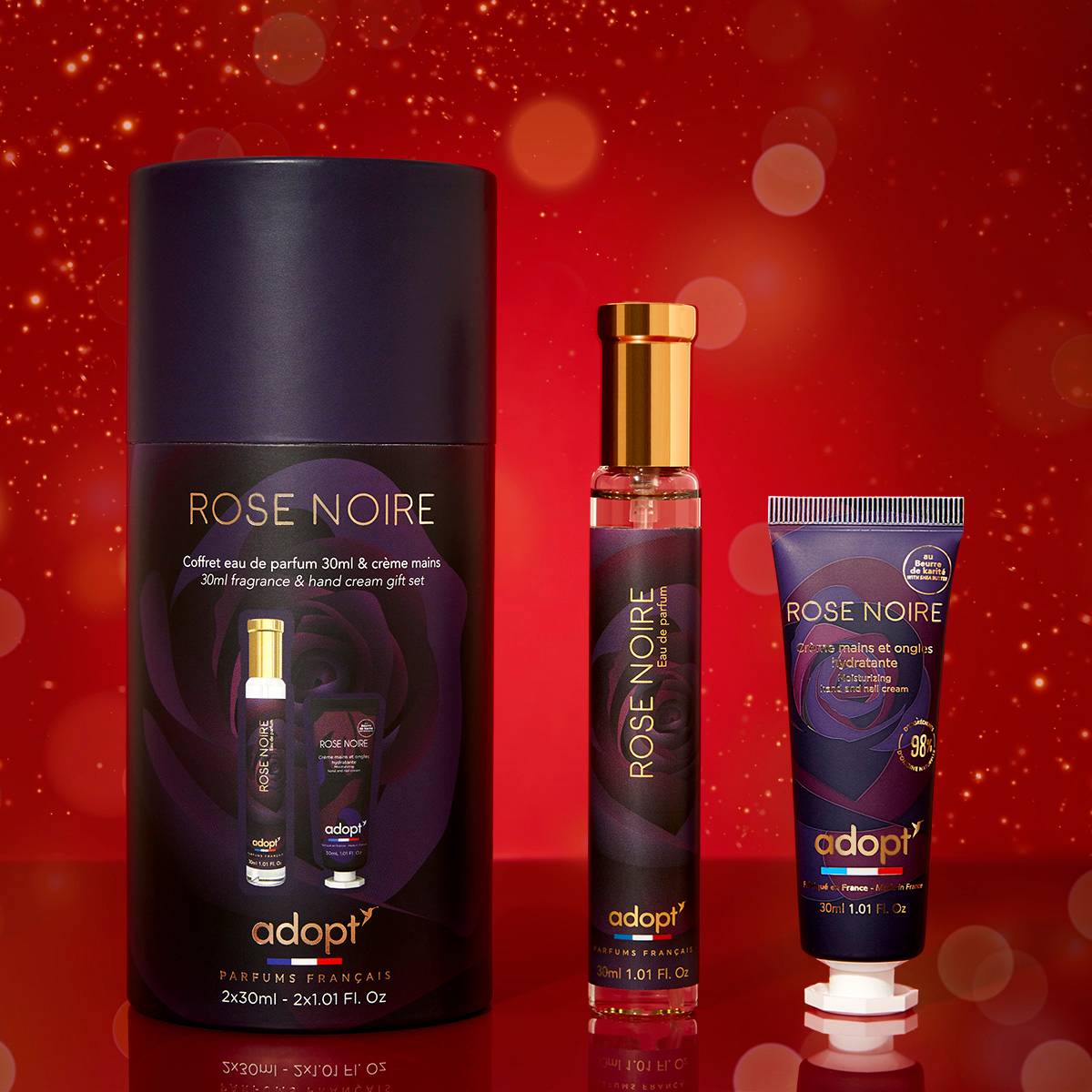 Rose NoireCoffret 30ml   crème mains 30ml