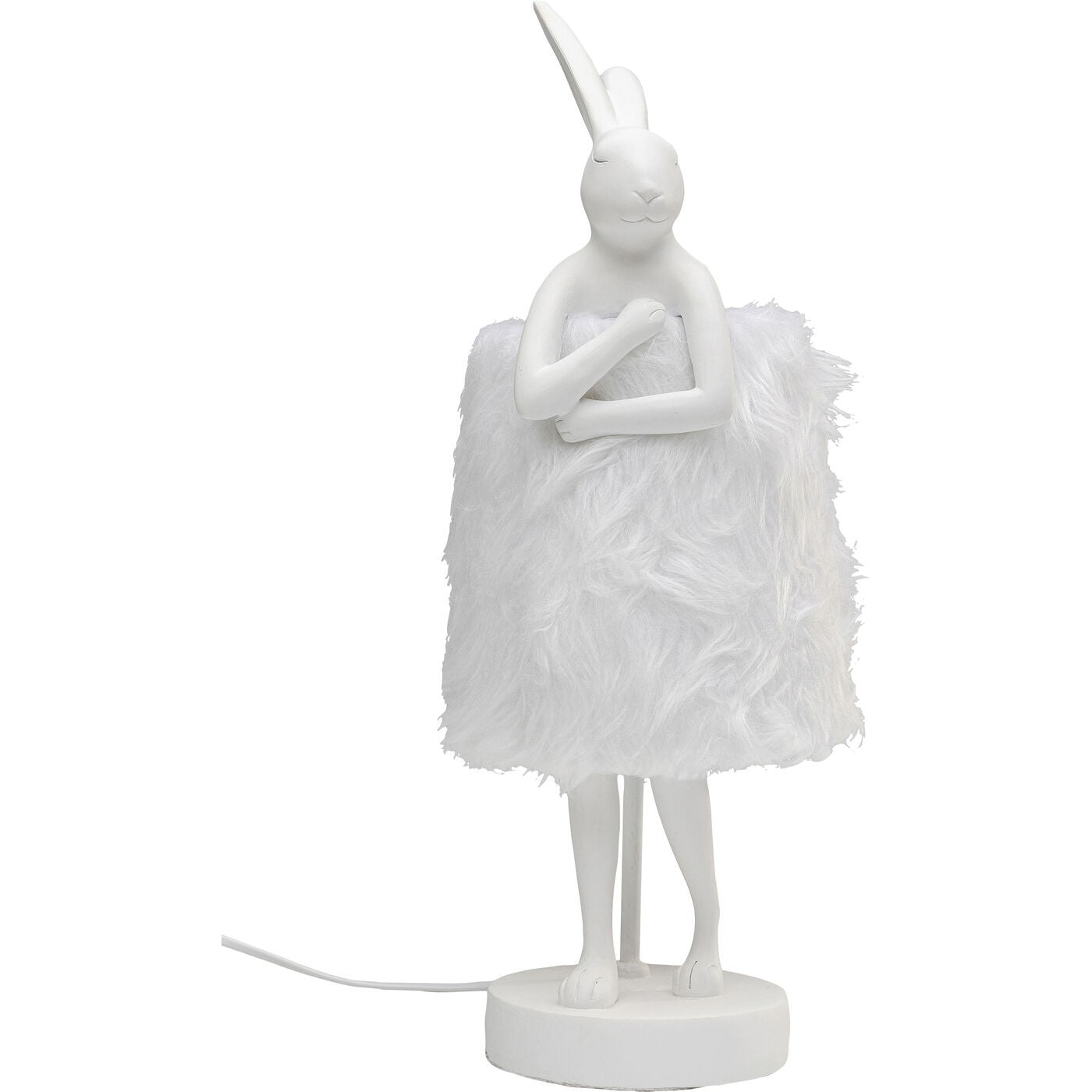 Kare Design tafellamp Animal Fluff - konijn - 50cm - wit