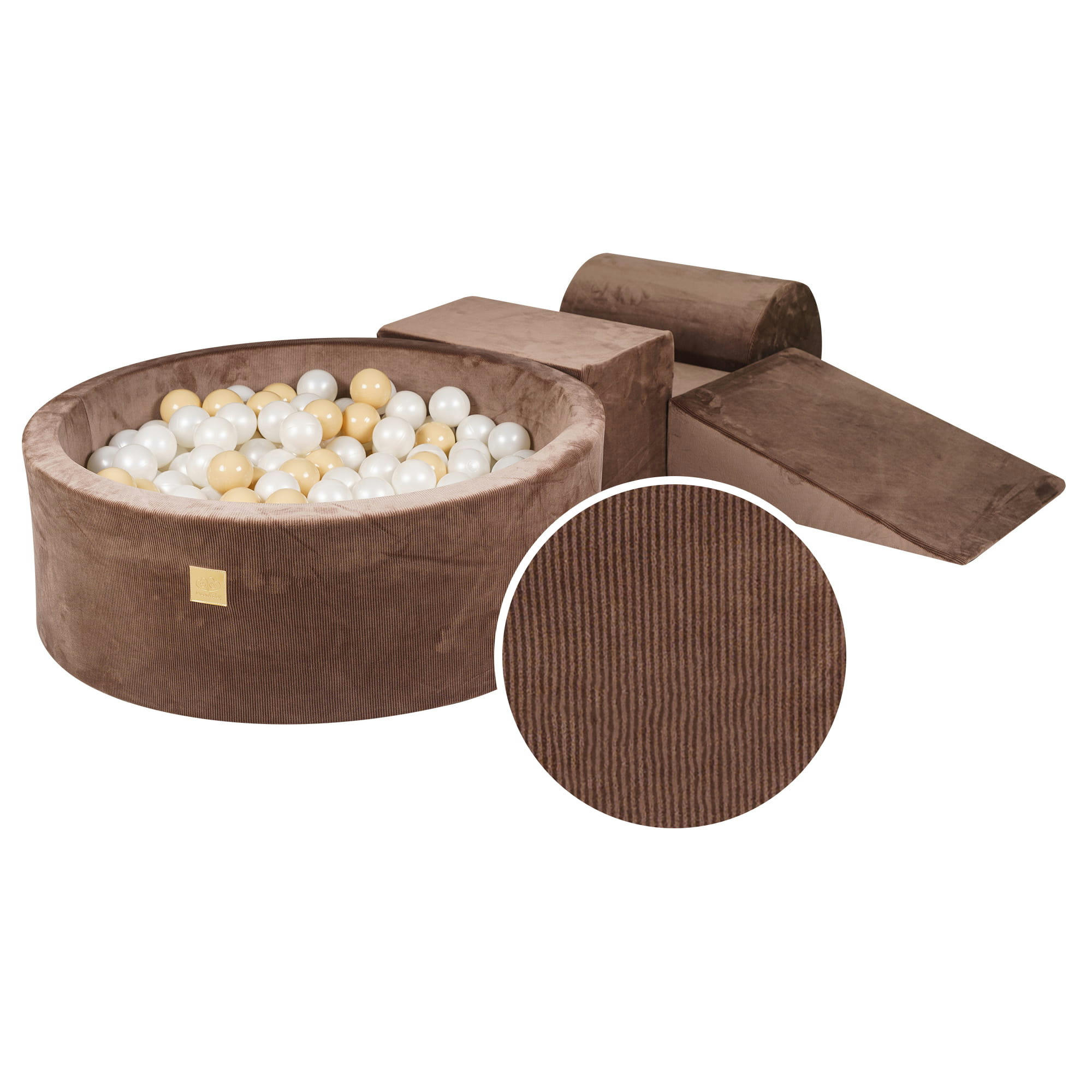 - Aire de jeu Mousse Piscine Balles: Beige/Blanc Perle W90
