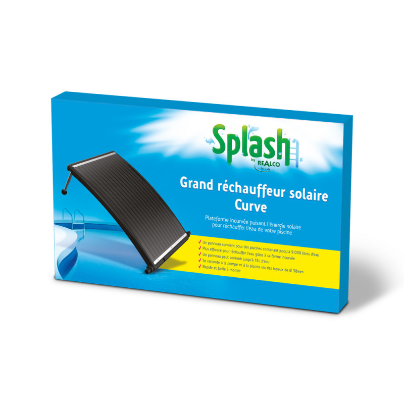 Chauffage solaire incurvé pour piscine 10 m³ SPLASH