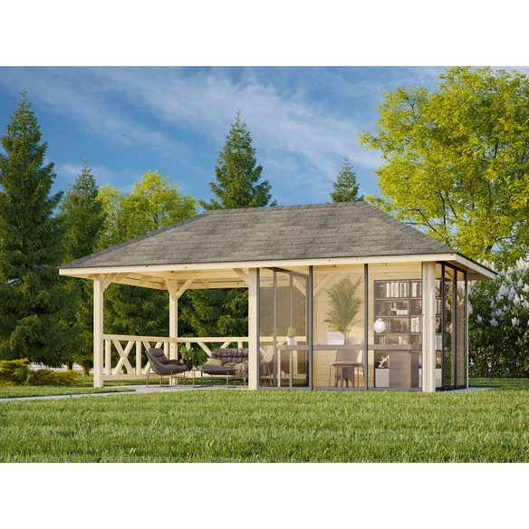 Pavillon »Bianca Set 204 Slide«, BxHxT: 588 x 319 x 300 cm, Braun