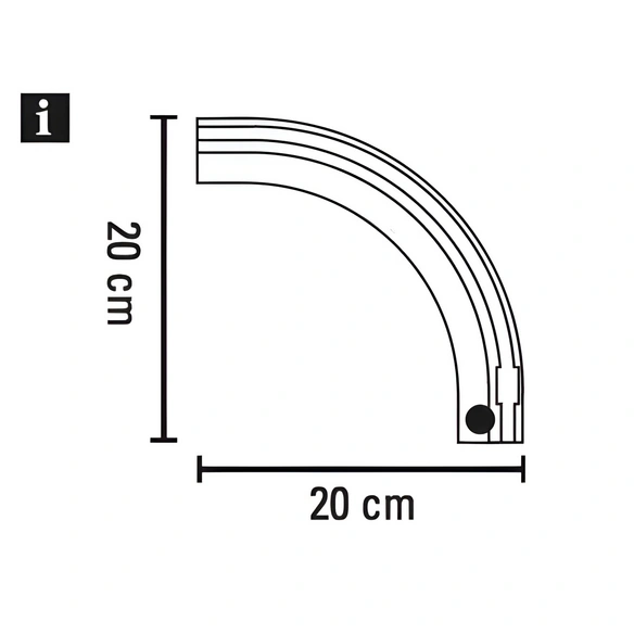 Vorhangschiene, weiß, Aluminium