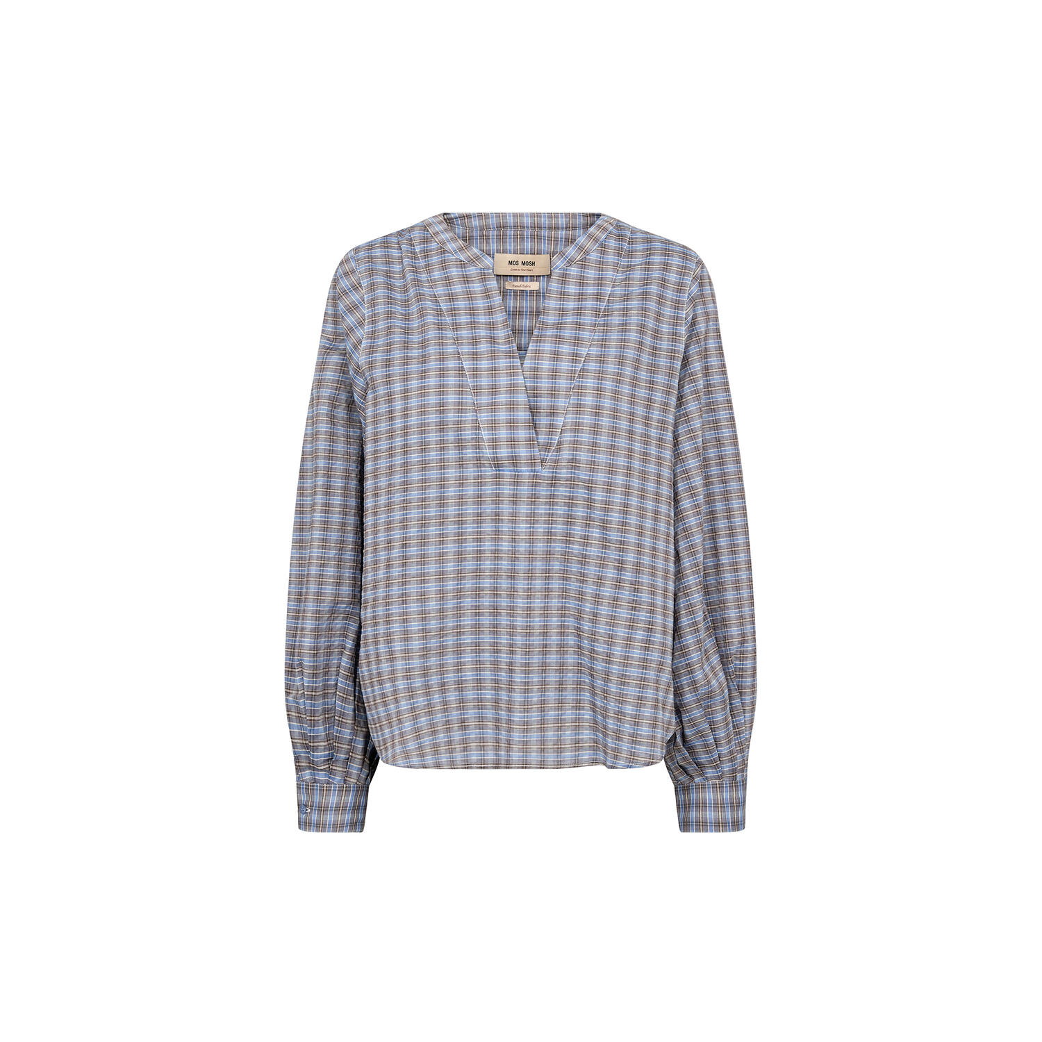 MMYen Check Blouse, ultramarine
