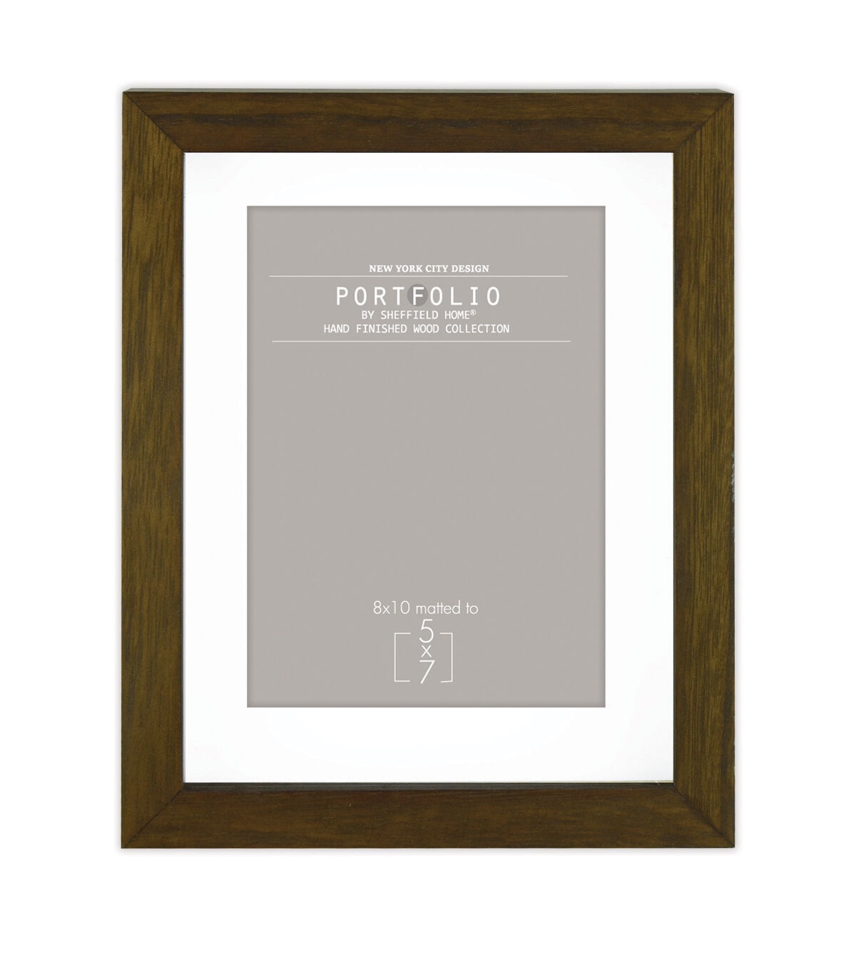 Sheffield Home 8 x 10 Matted to 5 x 7 Brown Rustic Tabletop Frame