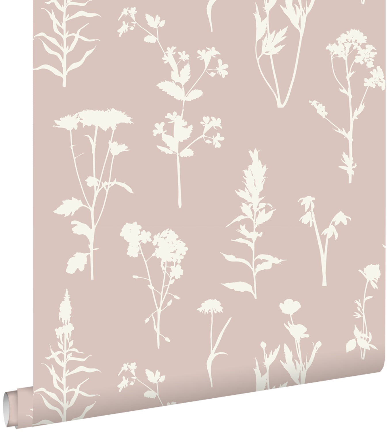 ESTAhome behang veldbloemen zacht roze - 53 cm x 10.05 m - 139393