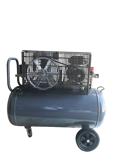 Compresseur 100 Litres lubrifié 3 CV 10 bars courroie - Sur roues
