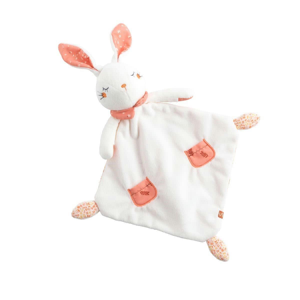 ESMEE - Doudou mouchoir en velours blanc